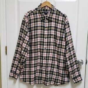 Polo Ralph Lauren Shirt Men Size 2XL Plaid Cotton Flannel Casual Preppy Long Slv